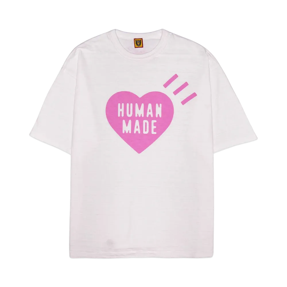 HUMAN MADE Heart T-Shirt Harajuku Store Limited "White/Pink"