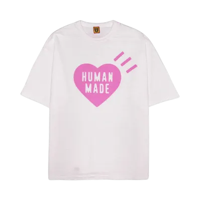 HUMAN MADE Heart T-Shirt Harajuku Store Limited "White/Pink"