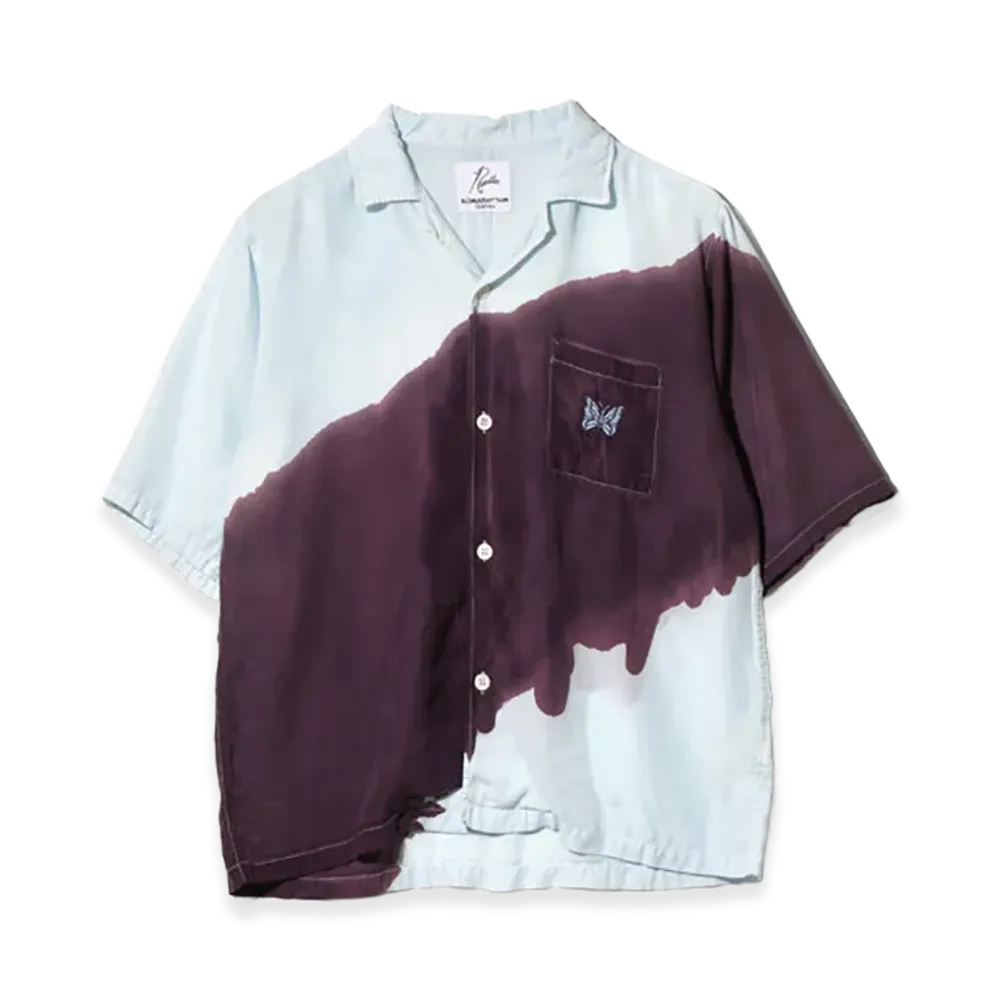 NEEDLES x NOMARHYTHM TEXTILE Hand Dye Cabana Shirt "Light Blue"