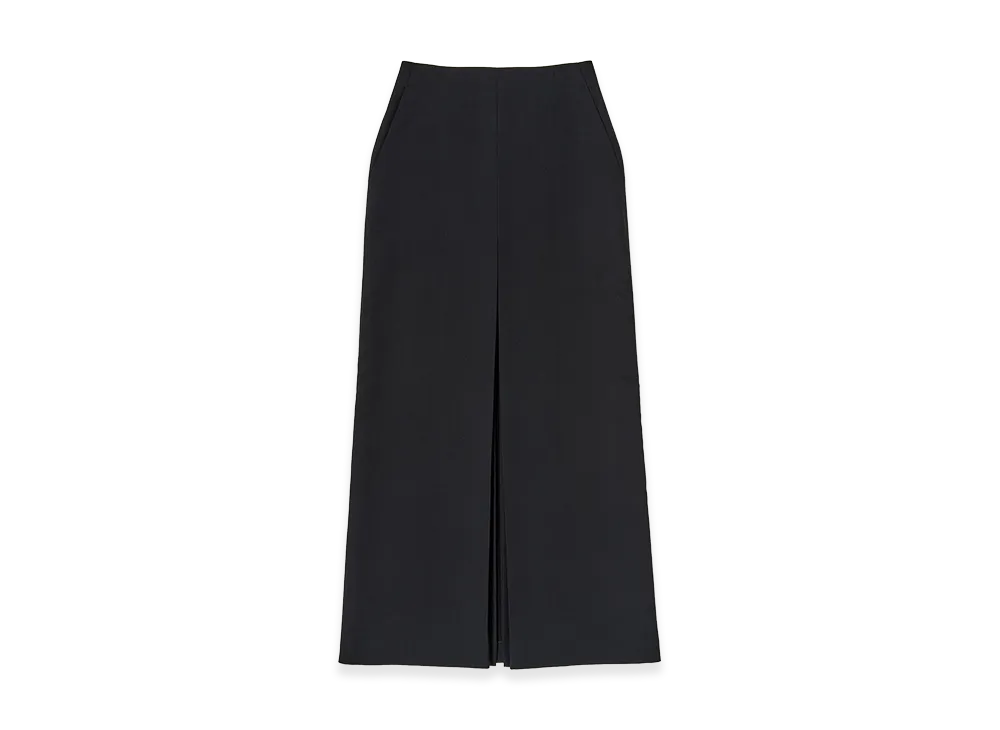AURALEE Women's Tense Wool Double Cloth Slit Skirt "Black"