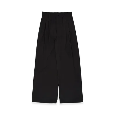 YOKE Wool Washer Tropical 2Pleated Easy Trousers "Carbon"
