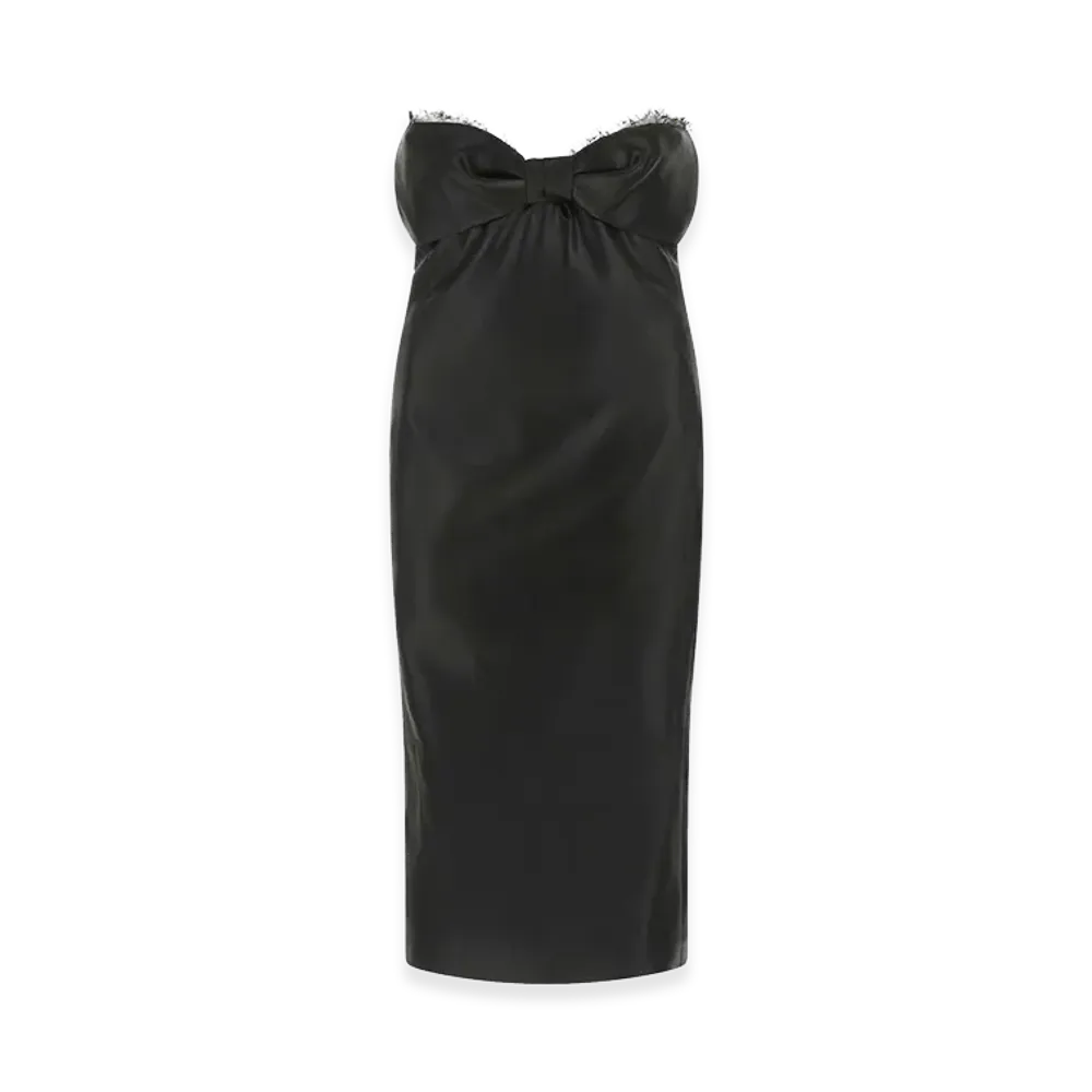 Saint Laurent Women's Satin Dress "Black"