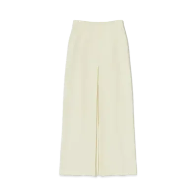 AURALEE Tense Wool Double Cloth Skirt "Ivory"