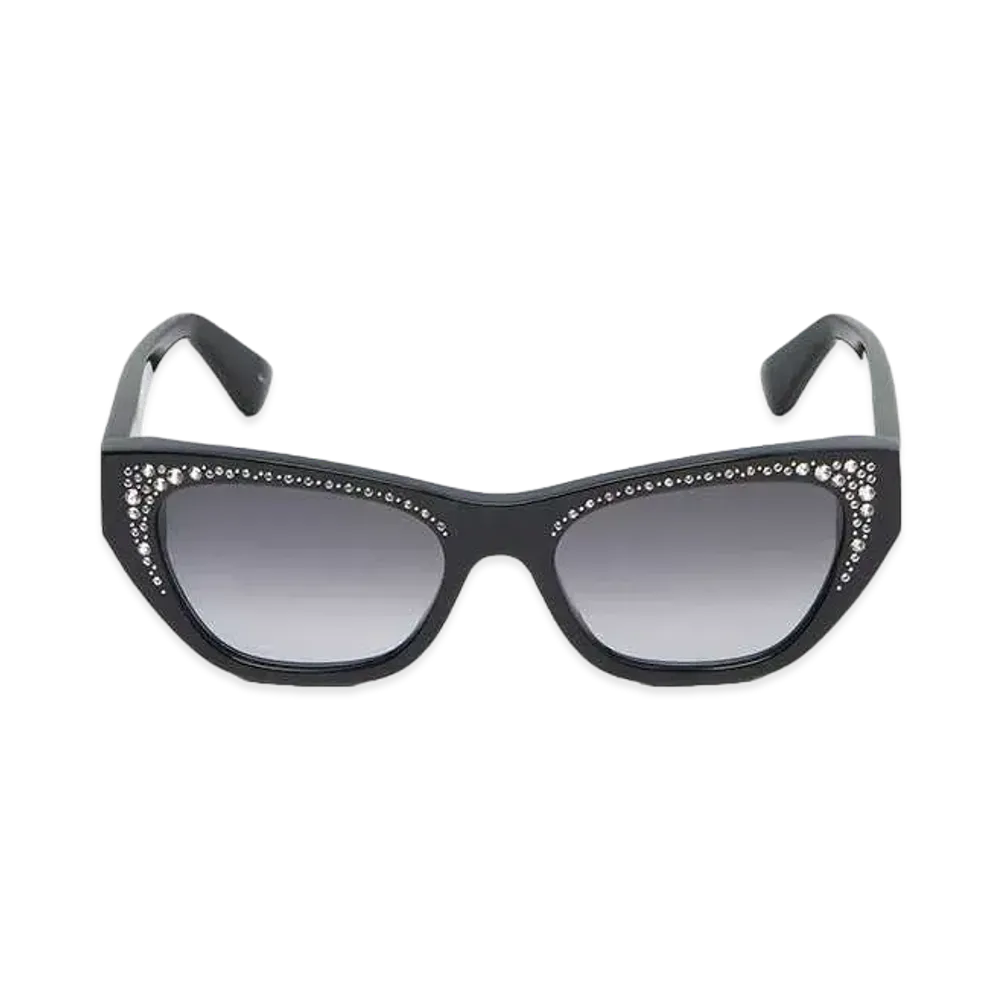 Alexander McQUEEN Pave Jeweled Sunglasses "Black"
