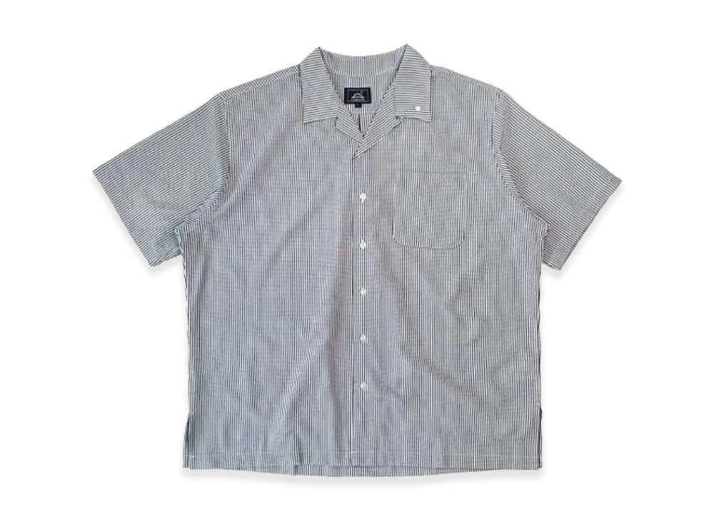 STABRIDGE Dotair Open Collar S/S Shirts "Black/White"