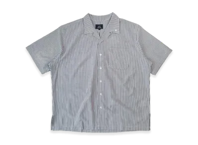 STABRIDGE Dotair Open Collar S/S Shirts "Black/White"