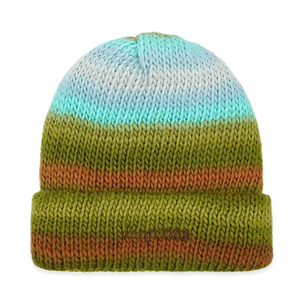 Supreme Ombre Stripe Beanie "Olive"