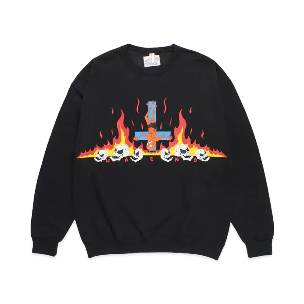 WACKO MARIA x neckface / Sweat Shirt "Black"