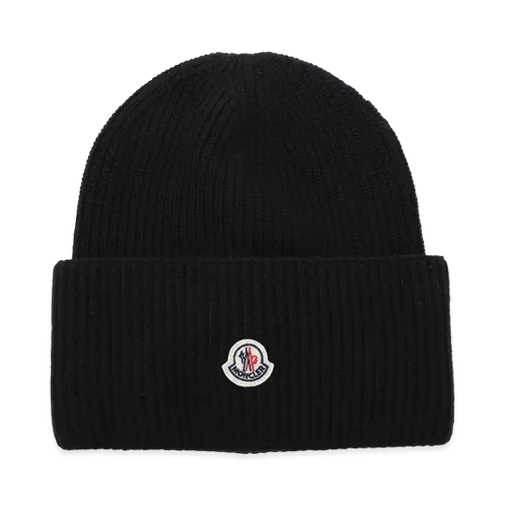 MONCLER Beanie Knit Cap "Black"