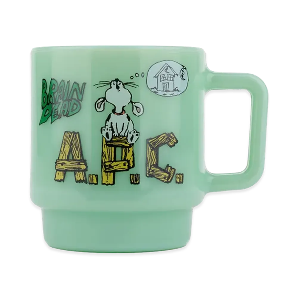 A.P.C. x Brain Dead Milk Glass Mug "Jade"
