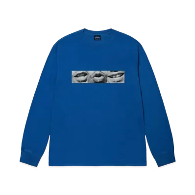 Stussy Phonetic Pigment Dyed LS Tee "Blue"