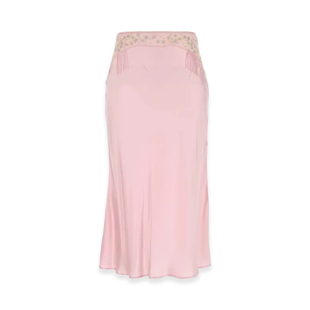 PRADA Women's Satin Skirt "Pink"