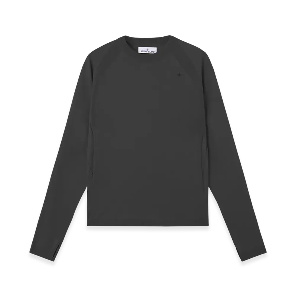 Stone Island 5100051 Primaloft Bio Recycled Polyester Stone Island Stellina Crewneck Jumper with Thumb Holes at Cuffs - 25SS "Lead Grey"