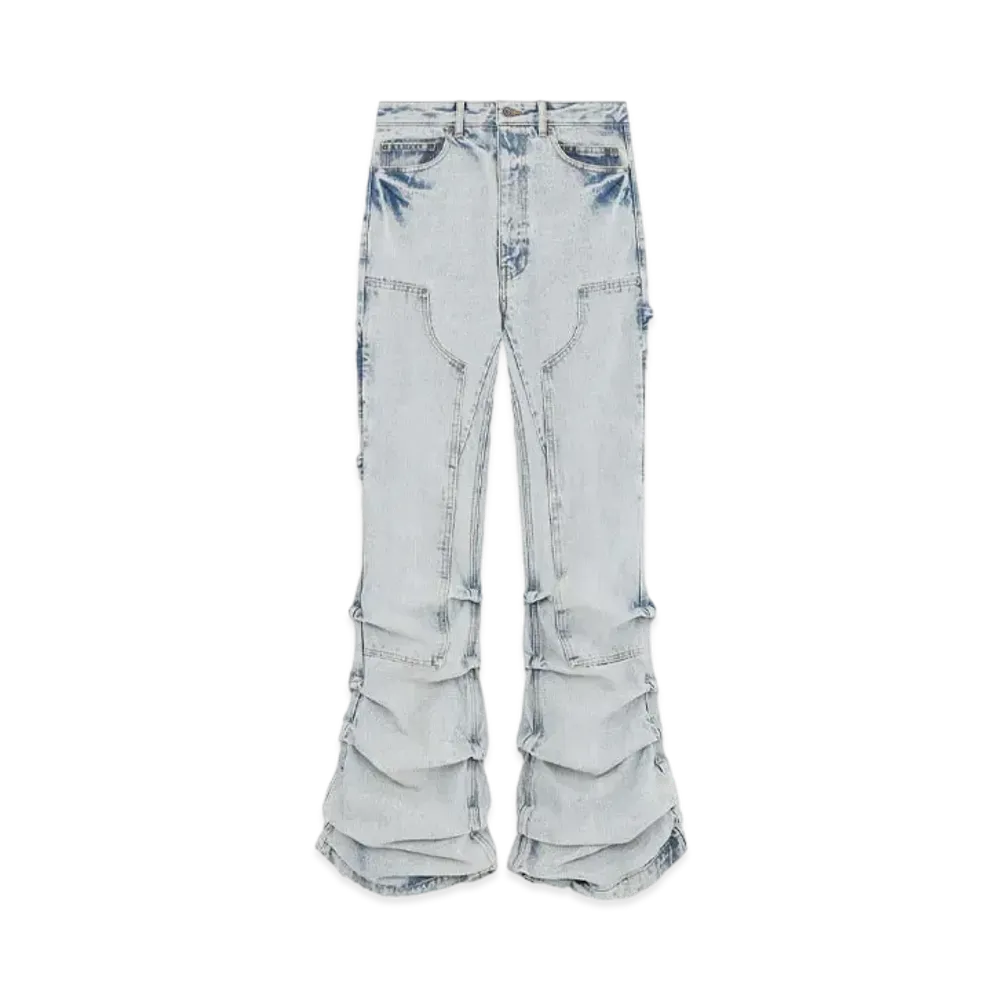 WE11DONE Wave Denim Work Pants "Ice"