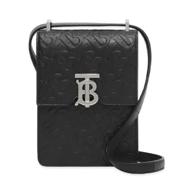 Burberry Monogram Leather Robin Bag "Black"