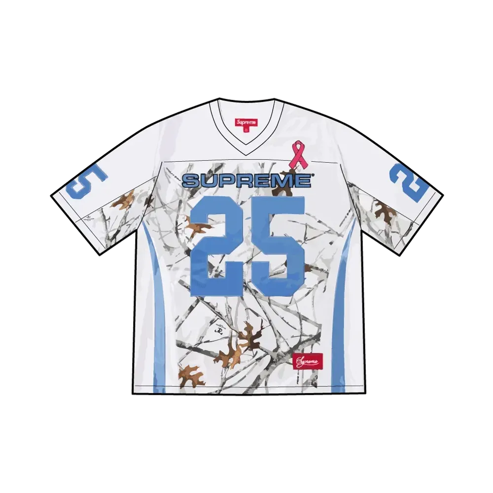 Supreme Breast Cancer Awareness Football Jersey "White"