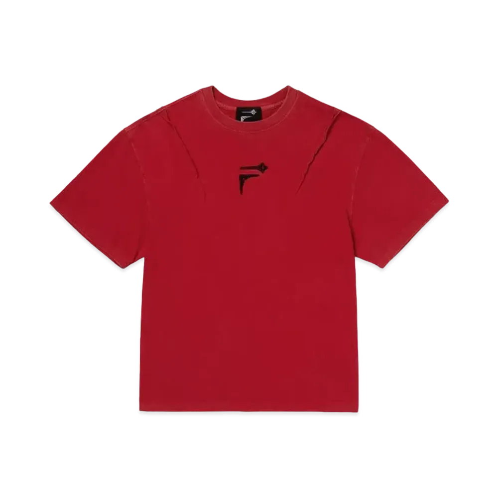 THUG CLUB x FILA Logo T-Shirts "Wash Red"