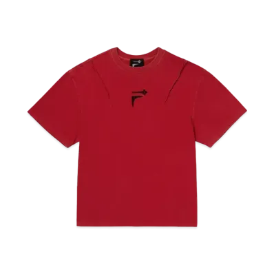 THUG CLUB x FILA Logo T-Shirts "Wash Red"