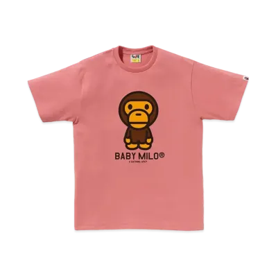 A BATHING APE Baby Milo Tee "Pink"