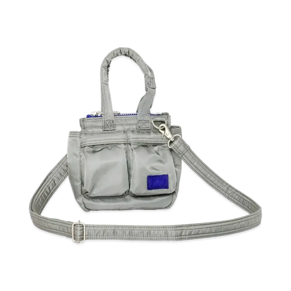 sacai x PORTER Pocket Tote Small "Light Gray/Blue"