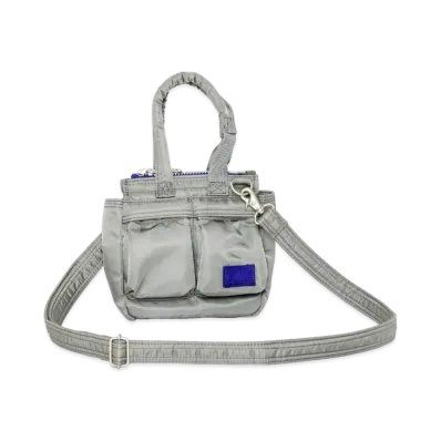 sacai x PORTER Pocket Tote Small "Light Gray/Blue"