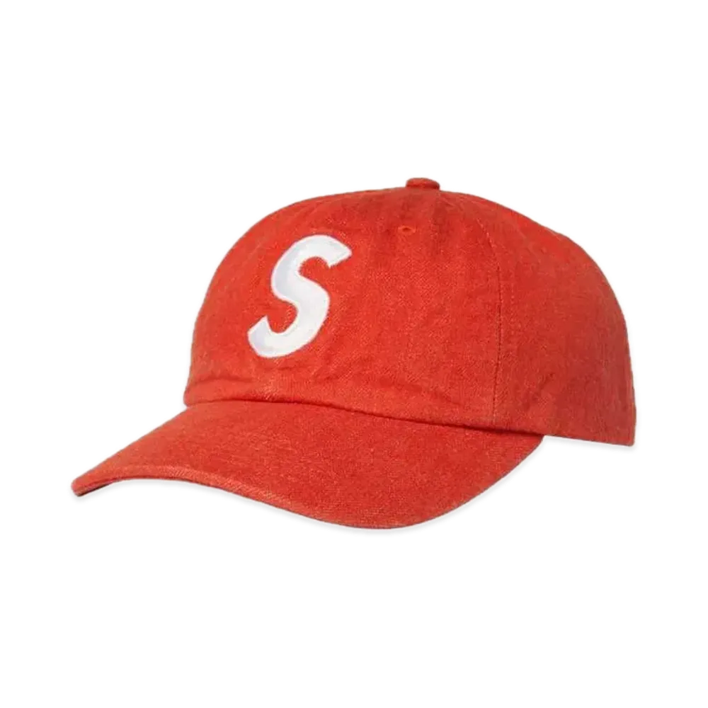 シュプリーム ケブラー デニム S ロゴ 6-パネル "レッド"