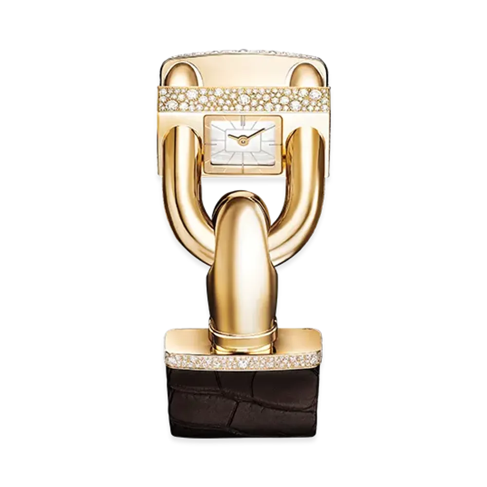 Van Cleef & Arpels Cadenas watch "18K Yellow gold/Diamond/Mother-of-pearl"