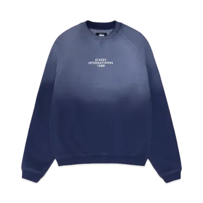 Stussy Raglan Sleeve Crew "Navy"