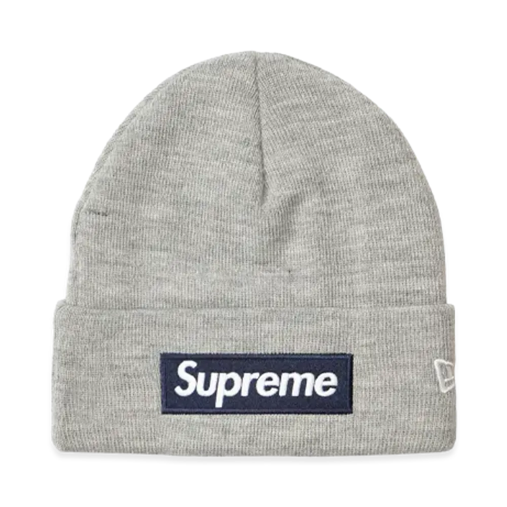 Supreme x NEW ERA Box Logo Beanie (25FW) "Heather Grey"