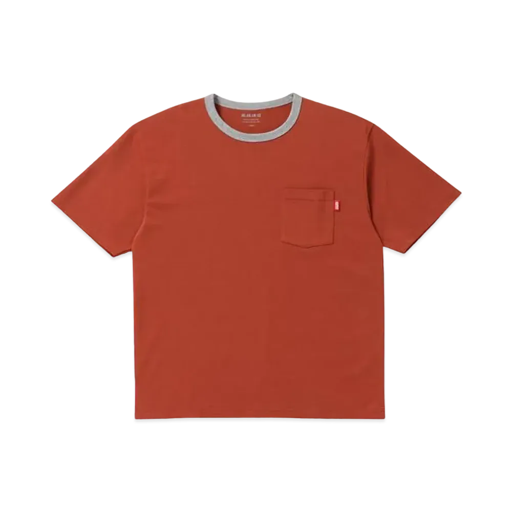 BlackEyePatch HANDLE WITH CARE POCKET TEE "Brick"