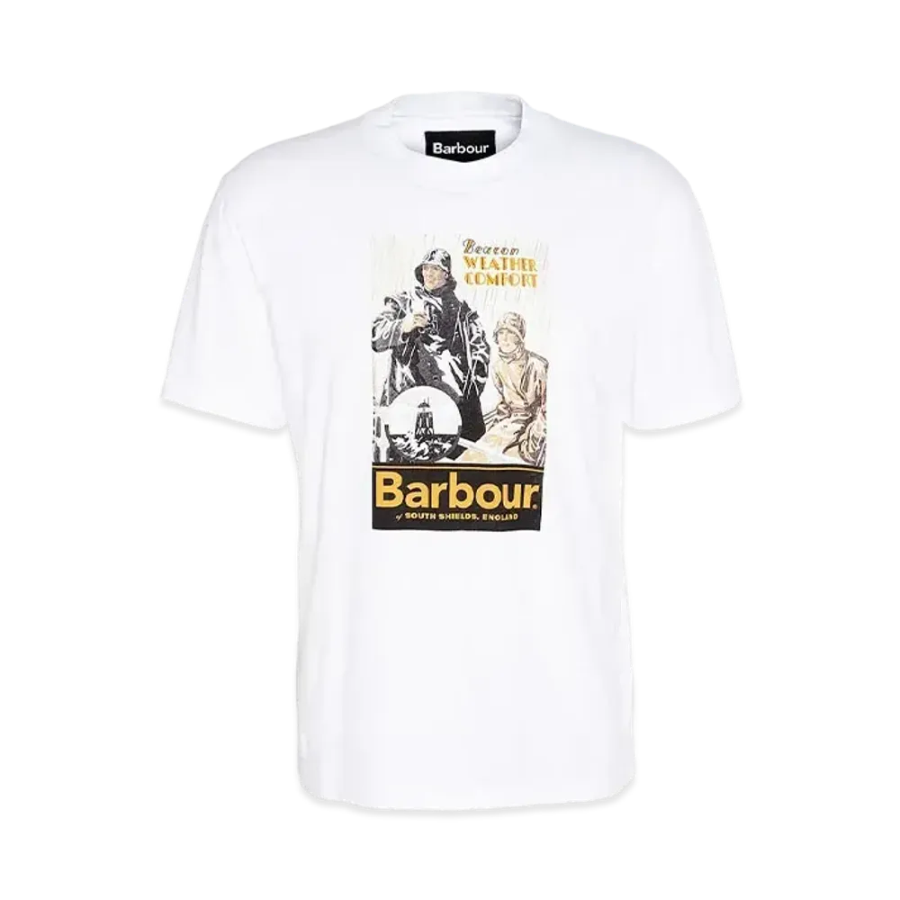 Barbour Archive Graphic Relaxed Fit T-Shirt (Weather Comfort) "White"