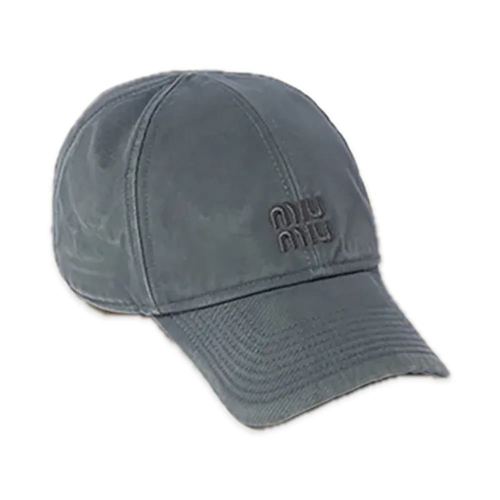 MIU MIU Drill Baseball Cap "Grey"