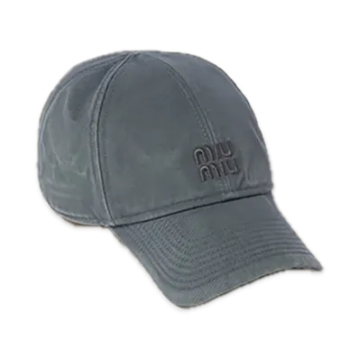 MIU MIU Drill Baseball Cap "Grey"