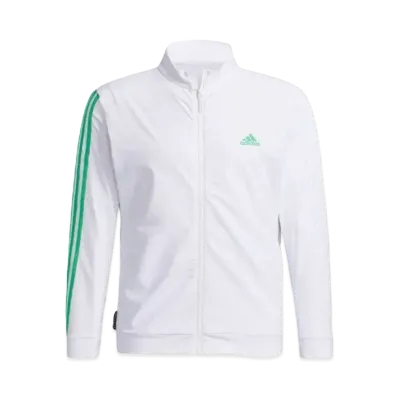 ADIDAS PRIME BLUE 3-STRIPES LONG SLEEVE STRETCH TRACK JACKET "White"