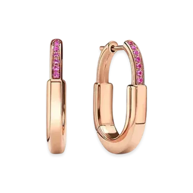 Tiffany & Co. Tiffany Rock Small Earrings "Rose Gold/Pink Sapphire"