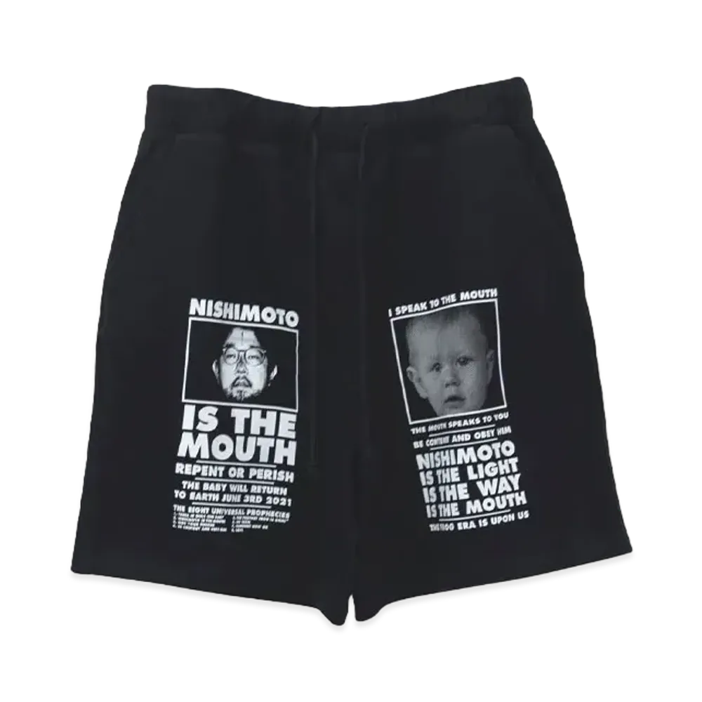 NISHIMOTO IS THE MOUTH CLASSIC SWEAT SHORTS "BLACK"