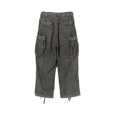 BEAMS Big 6-Pocket Denim Cargo Pants "Black"