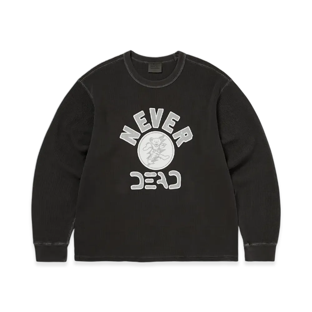 thisisneverthat x Grateful Dead Overdyed Waffle L/S "Off Black"