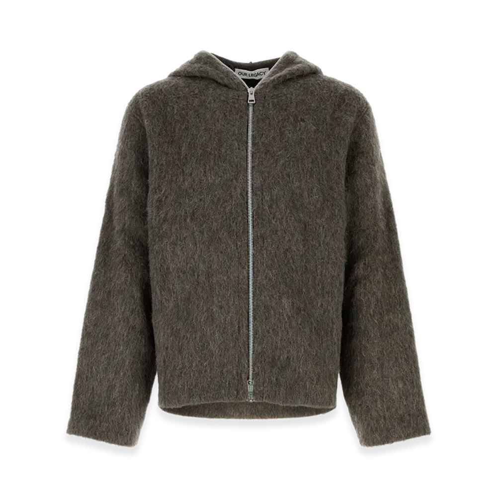 OUR LEGACY Wool Blend Oversize Cardigan "Mud/Brown"