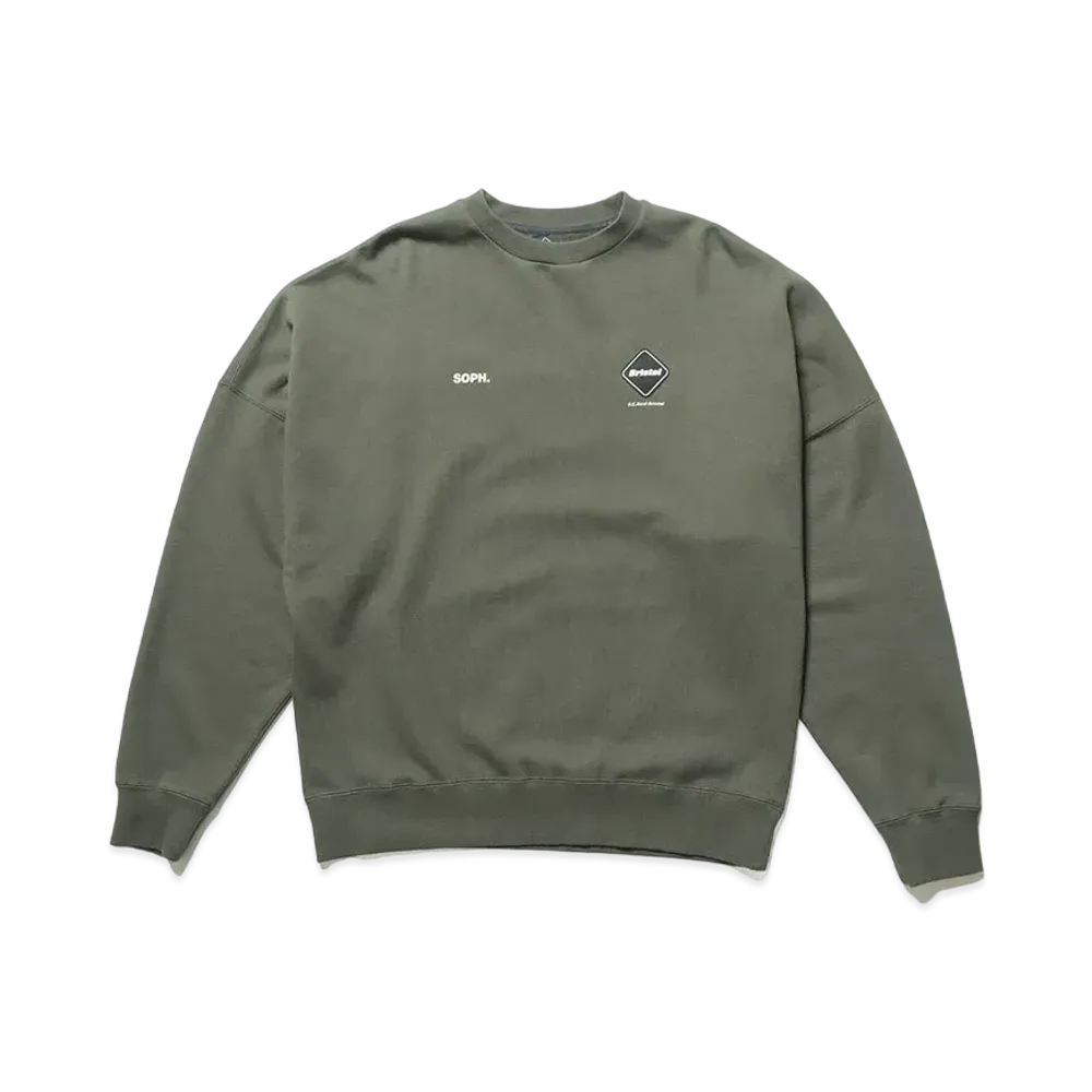 F.C.REAL BRISTOL Big Logo Crewneck Baggy Sweat "Khaki"