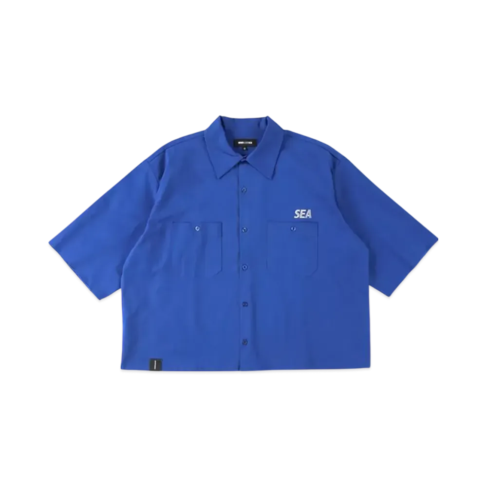 WIND AND SEA A32 H/S Cut-Off Work Shirt Royal "Blue"
