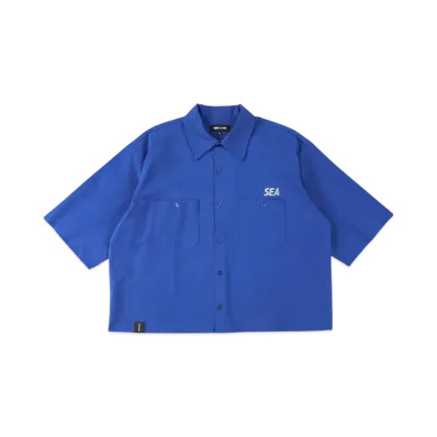 WIND AND SEA A32 H/S Cut-Off Work Shirt Royal "Blue"
