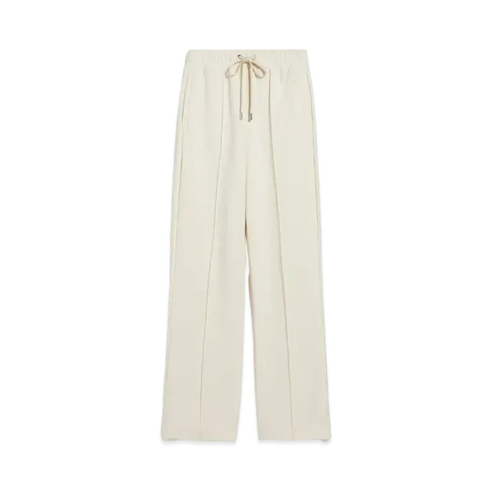 Max Mara Street Pure Cotton Jersey Pants "Ivory"