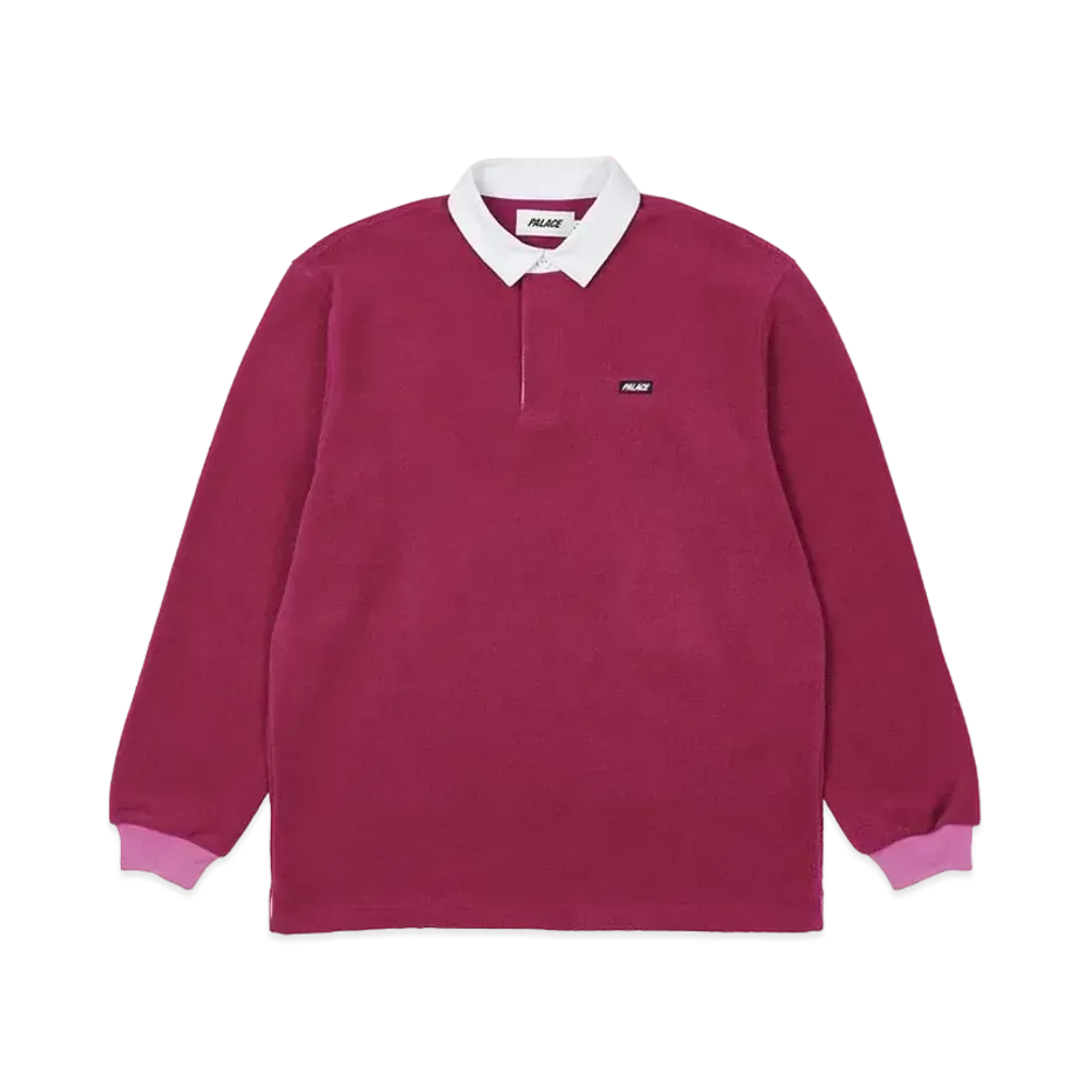 PALACE FLEECE RUGBY "Crimson Pink"