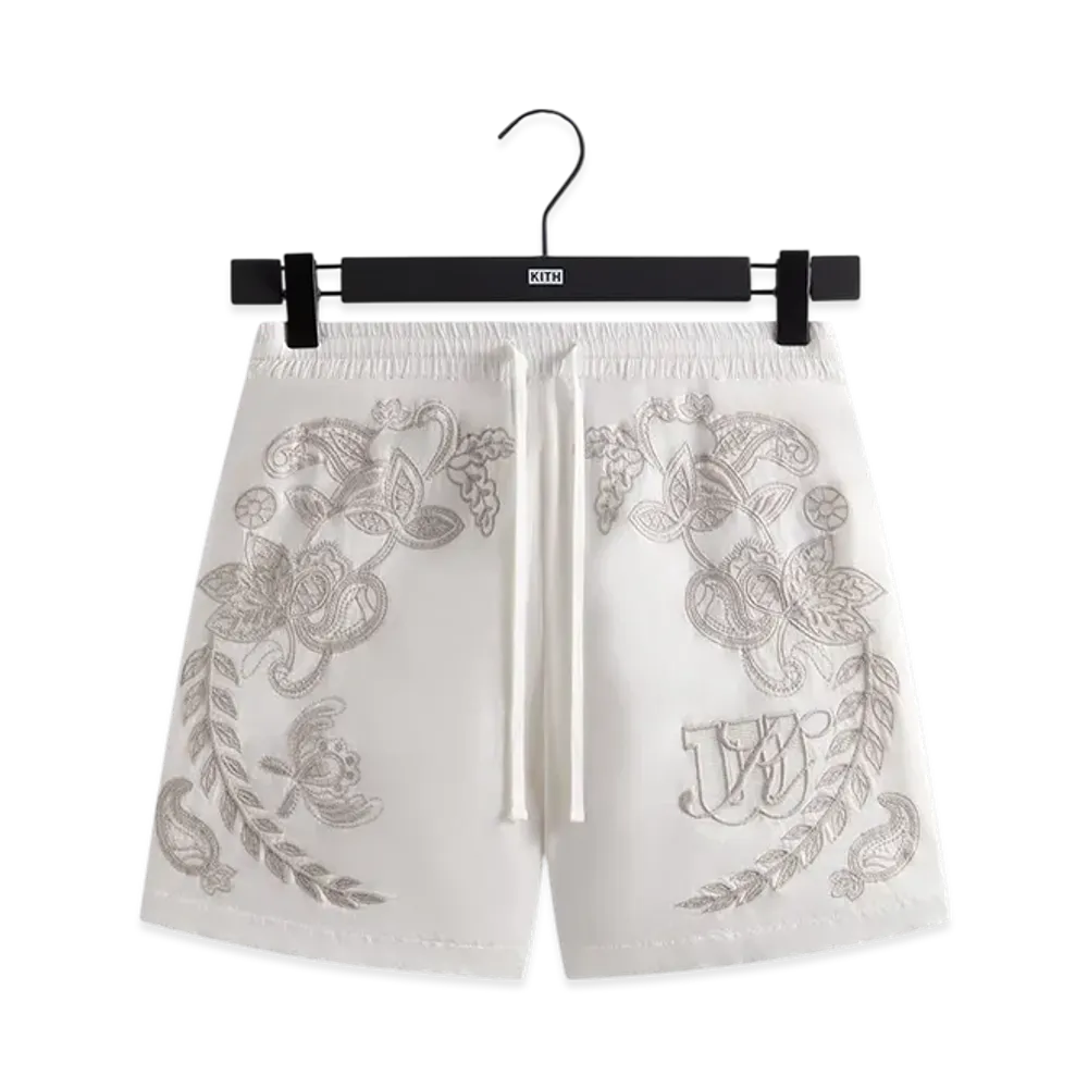 Kith x Wilson Embroidered Mesh Active Short "White"