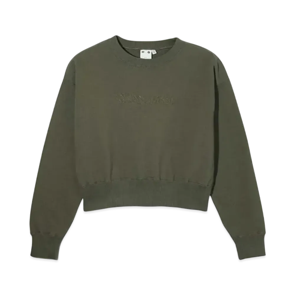 X-Girl Butterfly Embroidery Compact Sweat Top "Olive"