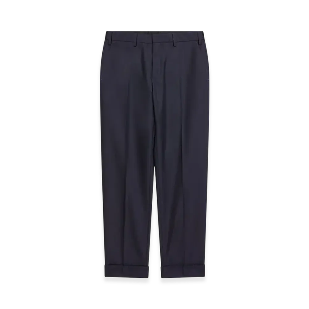 DRIES VAN NOTEN Cuffed Pants "Navy"