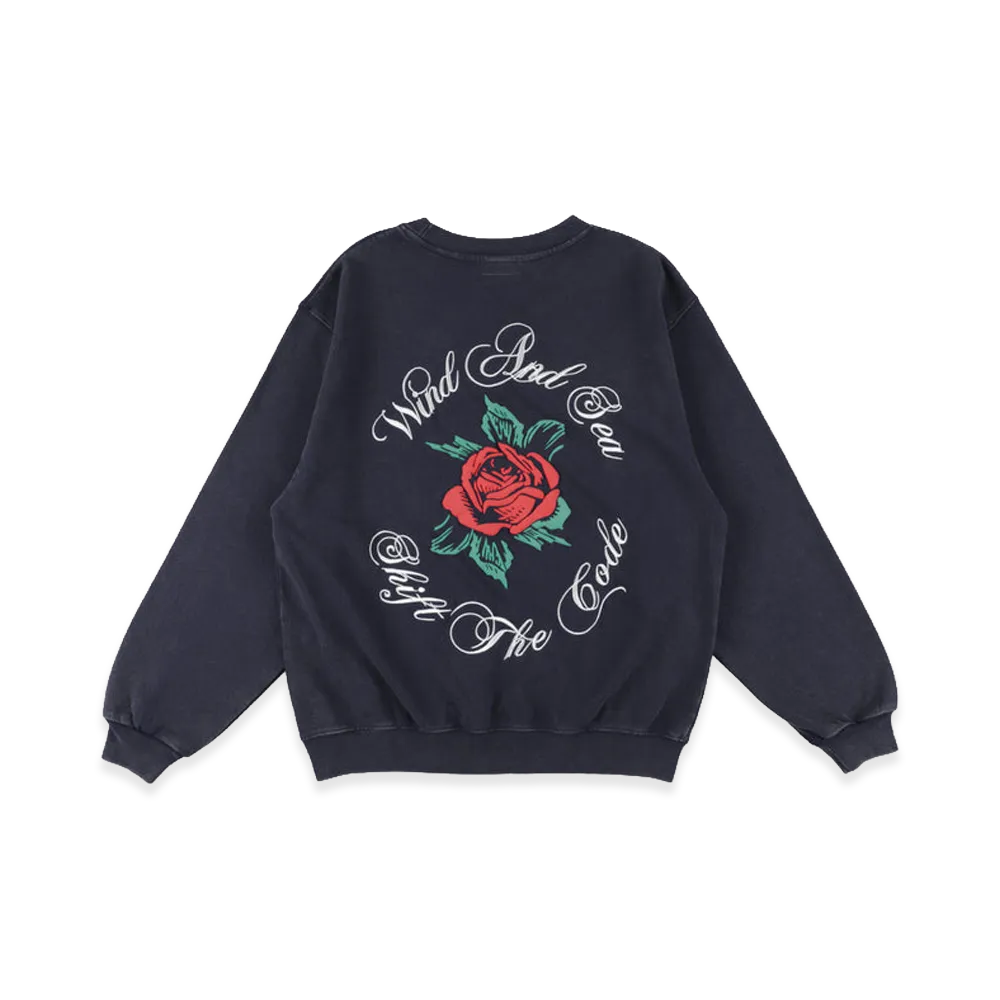 WIND AND SEA Rose Logo Sweatshirt "Navy"