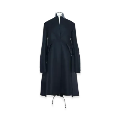 sacai Wool Melton Chester Coat "Black"