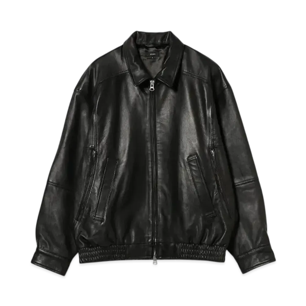 BEAMS Leather Blouson "Black"